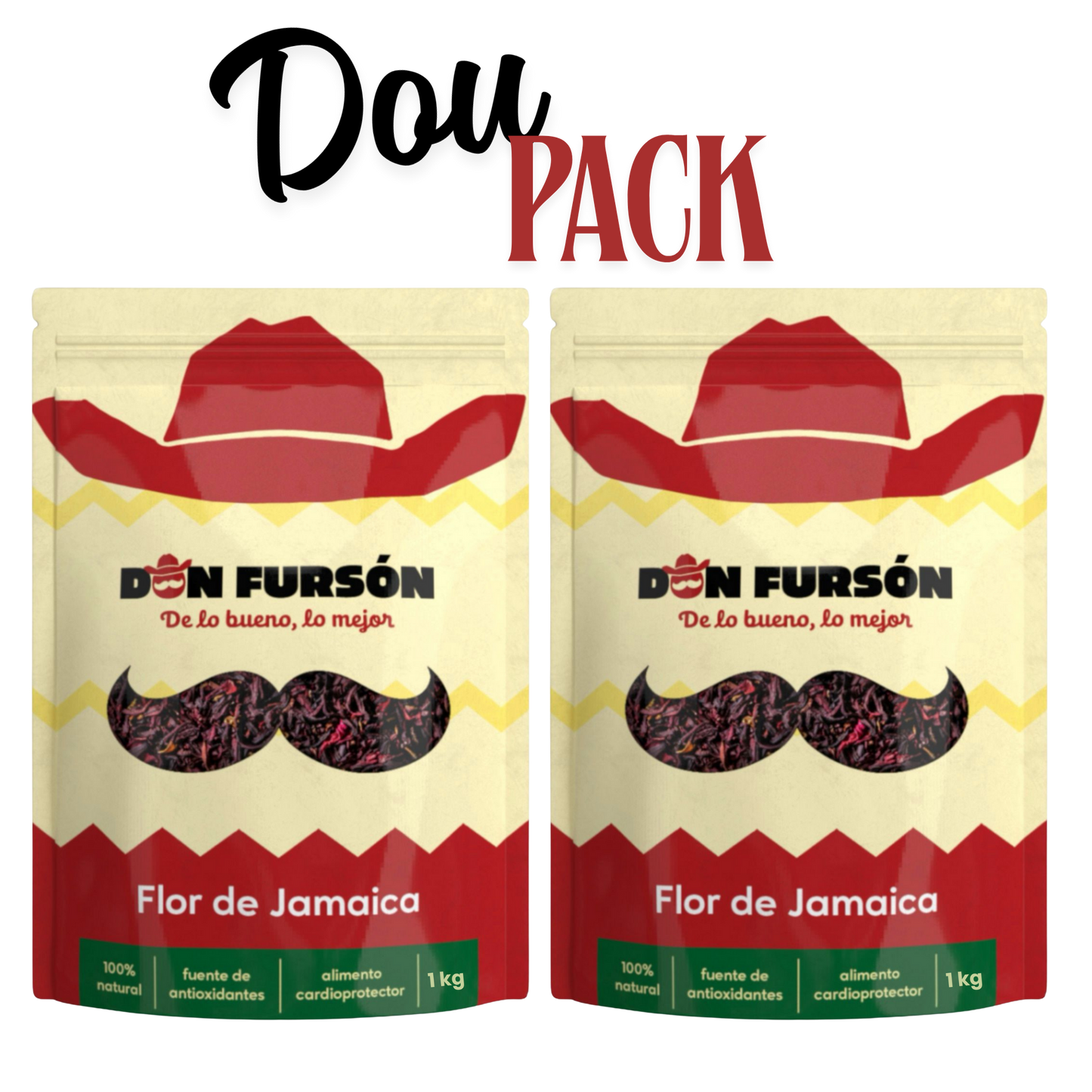 Duo Pack (2 pz de 1kg de Flor de Jamaica 100%)