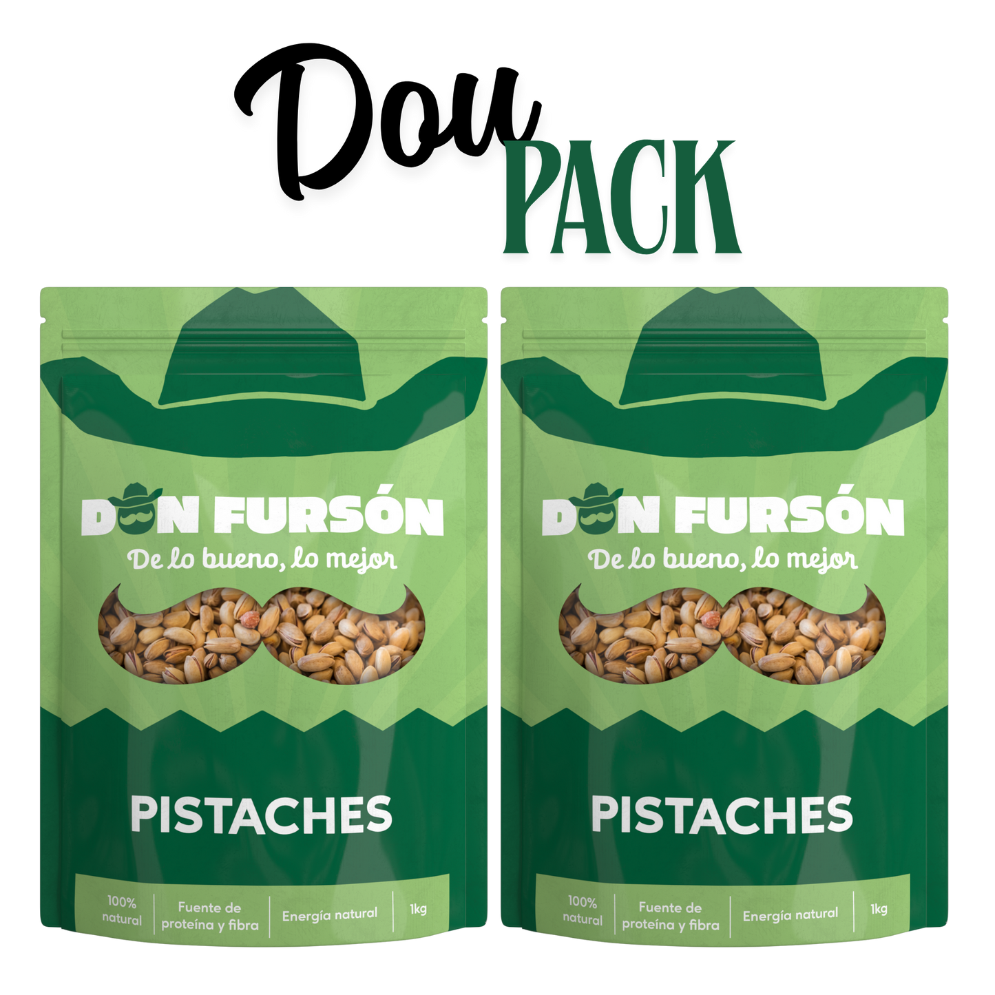 Duo Pack (Pistache Premium 2kg con Cáscara, Tostado y Salado (Dos Piezas de 1kg))