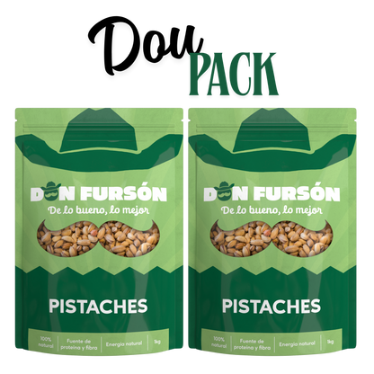 Duo Pack (Pistache Premium 2kg con Cáscara, Tostado y Salado (Dos Piezas de 1kg))