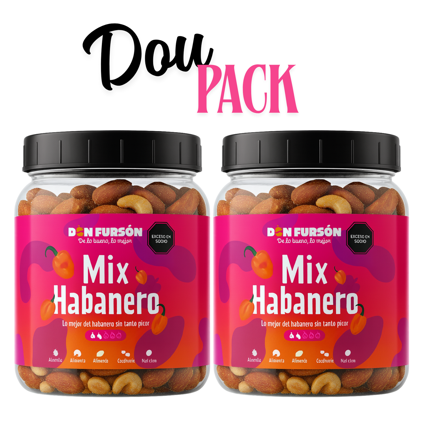 Duo Pack (2  Botes de Mix de Nueces Habanero 500g)