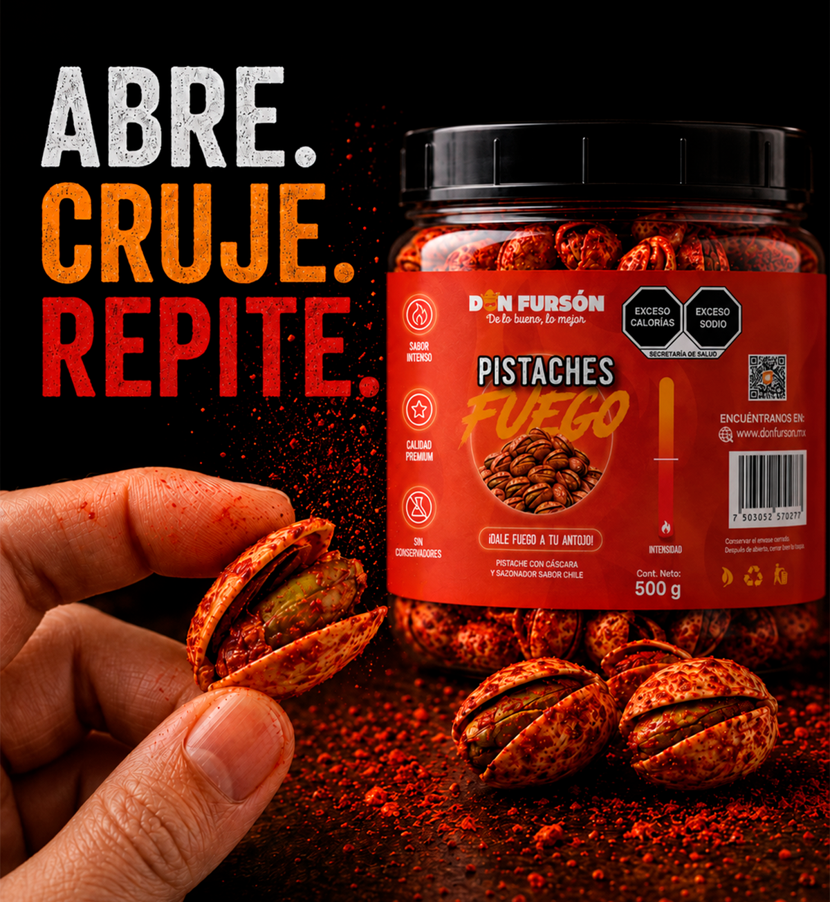Pistaches Fuego Don Fursón 500 g